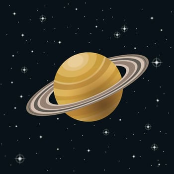 Rings Of Saturn Illustration Vector