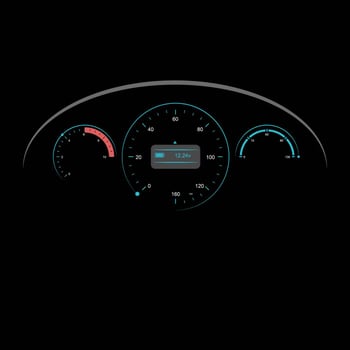 Car Dashboard UI Illustration Vector