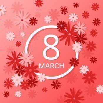 8 March International Women Day Vector