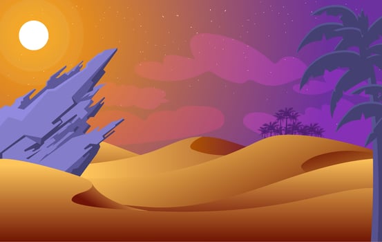 Vector Abstract Desert Illustration