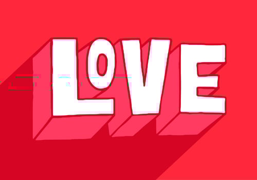 Valentine's Day Love lettering vector