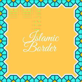 Flat Islamic Border Vector Background