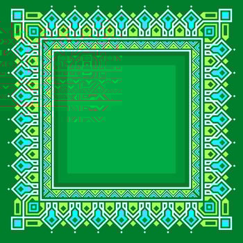 Islamic Border With Green Background Vector