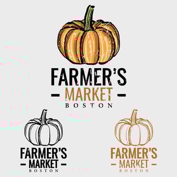 Pumpkin Farmers Market Logo vector