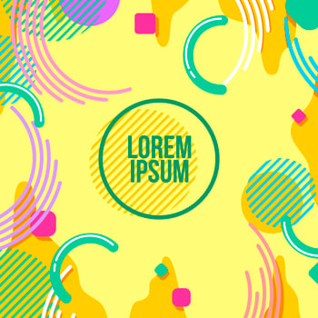 Yellow Memphis Background Vector