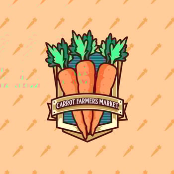Carrot Farmers Market Logo Vector