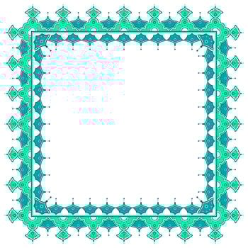 Islamic Border With White Background Vector