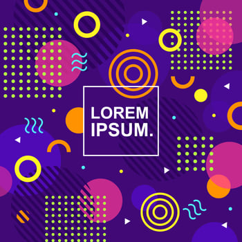 Trendy Geometric Memphis Background vector
