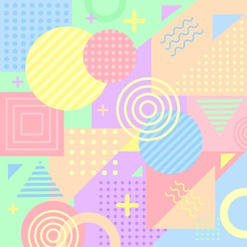 Colorful Pastel Memphis Background vector