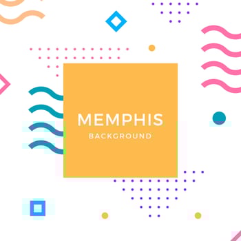 Flat Memphis Vector Background 