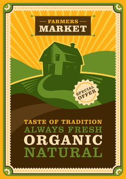 farmers market flyer vector