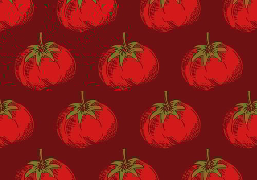 retro tomato pattern vector