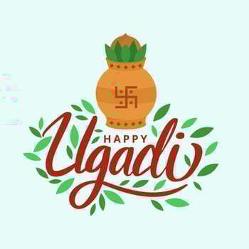 Happy Ugadi Vector Background