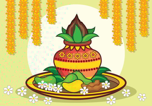 Ugadi Vector Illustration