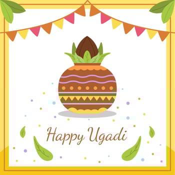 Happy Ugadi Vector