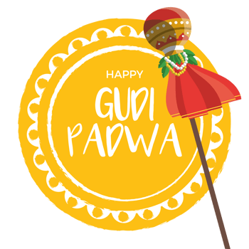 Gudi Padwa Greeting Card  vector