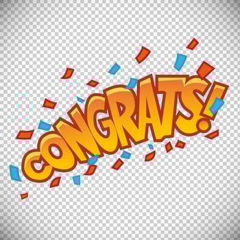 Congrats Bubble Design vector