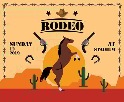 Rodeo Flyer Template Vector
