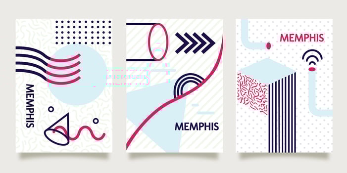 Memphis Background on Paper Vector
