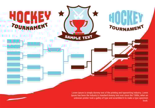 Hockey Tournament Bracket Poster  vector