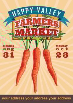 Famers Market Flyer vector
