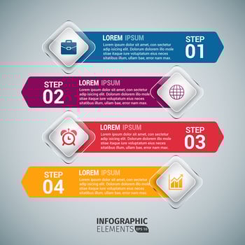 Colorful Arrow Infographic vector