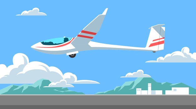 Glider Takes Off Vector