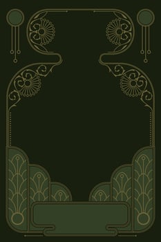 Romantic Art Nouveau Frame Vector