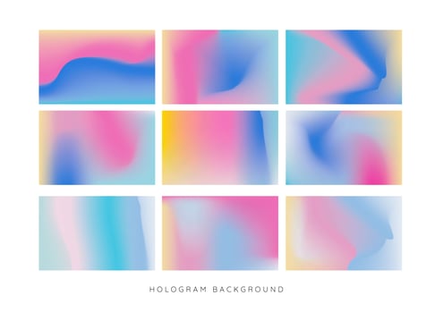 Rainbow Hologram Background Vector