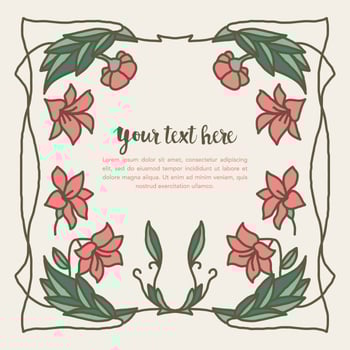 Floral Art Nouveau Frame vector