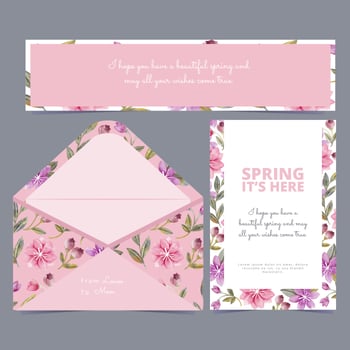Vector Spring Greeting Card