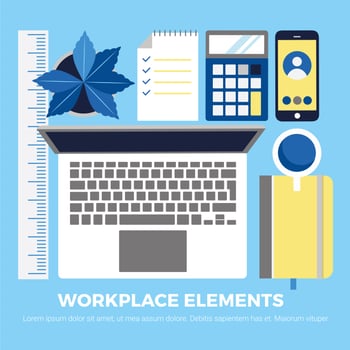 Vector Office Desktop Elements