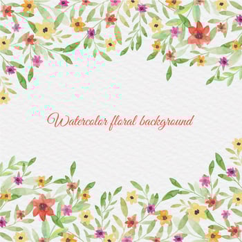 Vector Watercolor Floral Background