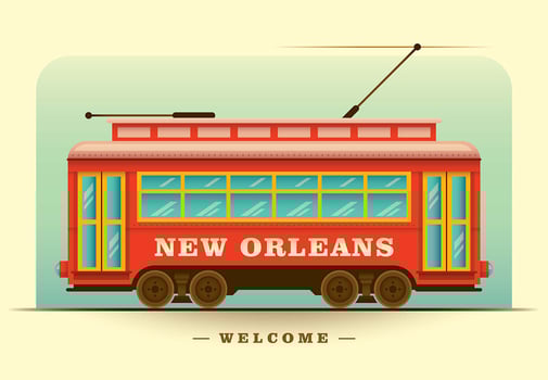 New Orleans streetcar vector