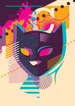 Cat pop art vector