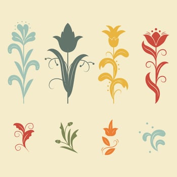 Floral Art Nouveau Vector