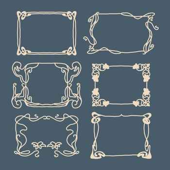 Art Nouveau Frames vector