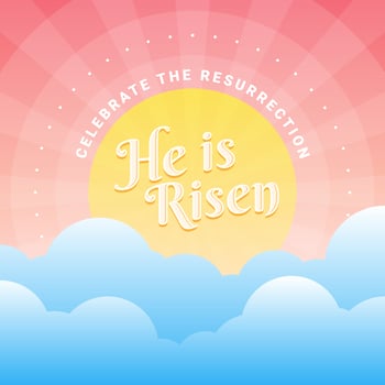 He Is Risen Easter Background Illustration vector