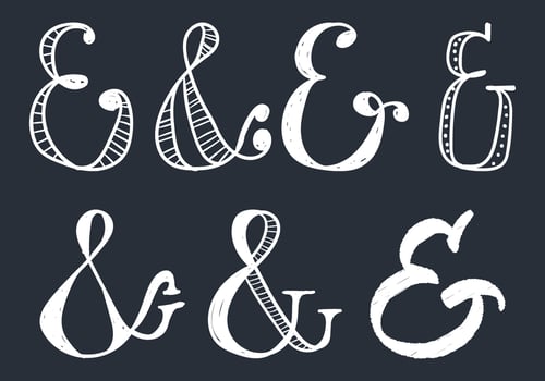 Ampersand Doodle Style vector
