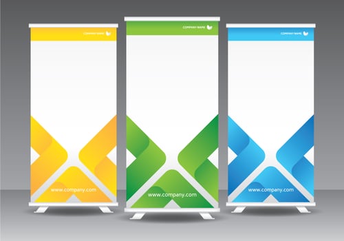 Green Corporate Standee vector