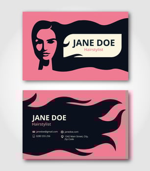 Hairstylist Business Card Template vector