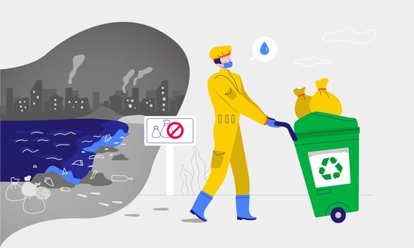 Clean Water From Pollution Vector Illustration