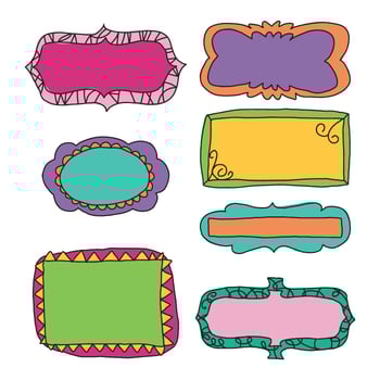 Doodled Funky Frames vector