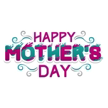 Happy Mothers Day Typography Card vector