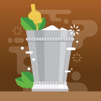 Beautiful Flat Mint Julep Illustration vector