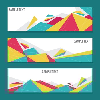 Simple  Elegant Geometric Banners vector