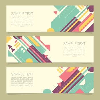 Elegant Geometric Banners vector