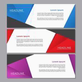 Geometric Banner Collection vector
