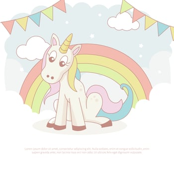 Cartoon Unicorn Vector