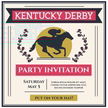 Kentucky Derby Party Invitation Vector